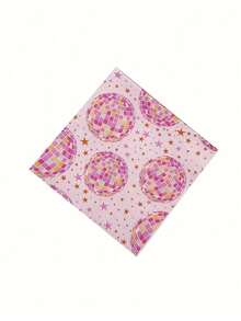 1pc/20pcs/40pcs/60pcs/Set, Pink Disco Party Napkins, Printed With Colorful Spheres And Stars Pattern - 2-Ply Durable Paper, Suitable For Birthdays, Weddings, Seasonal Celebrations - Decorative And Versatile Table Setting Essential, Birthday Party Supplies, Wedding Decor - Multicolor - View 10