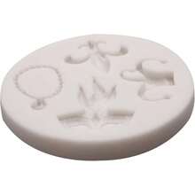 Gras - Moldes para fondant, mscara de mscaras, mscara de plumas, moldes de silicona para carnaval, magdalenas, galletas, decoracin de chocolate, moldes para hornear para fiestas de - Gris (YN81) - Ver 6