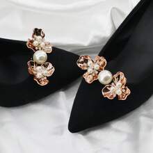 1 Pair Fashionable Women's Shoe Decorative Buckles, Exquisite Accessories For High Heels - Gold - View 3