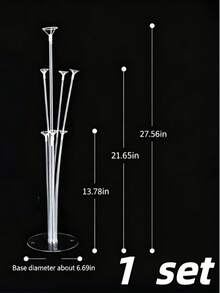 1/2/4 Sets Balloon Stand With Square Self-Adhesive Base (Balloons Not Included), No Power Required, Suitable For Birthday, Wedding, New Year, Graduation Ceremony And Holiday Atmosphere Decoration - Multicolor - View 10