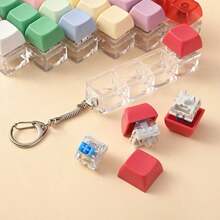 3/1 Creatively Innovative Stress Relief Button Clip Music Keychain Pendant Small Tool, Used For Relieving Stress, Bag Pendant, Key Pendant - Multicolor - View 4