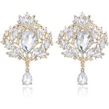 2件裝水晶胸針，金/銀色亮面透明水鑽花朵飾品，新娘婚禮女性胸花胸針配件 - 金色 - 查看 6