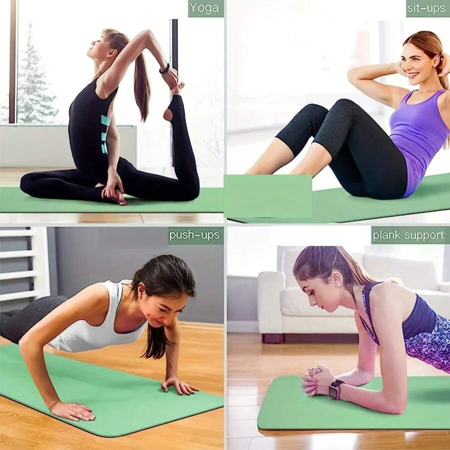 Minimalist Solid Color Long Diatomaceous Earth Equipment Mat, Non-Slip Stain-Resistant Fitness Yoga Mat, Indoor Sound-Insulating Quick-Drying Mat - Multicolor - View 1