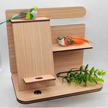 1pc Rustic Wooden Desktop Organizer With Phone Holder, Watch And Glasses Stand - Easy To Assemble, Multi-Functional Home Office Accessory Organizer, Modern Farmhouse Style Workspace Organizer, Rustic Elegant Design | Natural Wood Grain Finish, Desktop Accessories - Wood Color - View 6