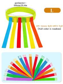 Tail Catching Game Belt, Adjustable Elastic Colorful Ribbon Belt, Tail Catching Game Prop, Suitable For Home Backyard Party, Camping, Outdoor Group Team Building Activity Supplies - Multicolor - View 12