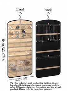 1pc Jewelry Storage Hanging Bag, Double-Sided Jewelry Storage Bag, Wall-Mounted Jewelry Organizer Bag With Multiple Compartments, Made Of Transparent PVC Material, Jewelry Clearly Visible, Convenient To Quickly Find Desired Accessories, Save Searching Time; Dust-Proof And Moisture-Proof, Protect Jewelry, Hanging Bag Can Isolate Jewelry From The Outside World, Reduce Contact With Air - Multicolor - View 5