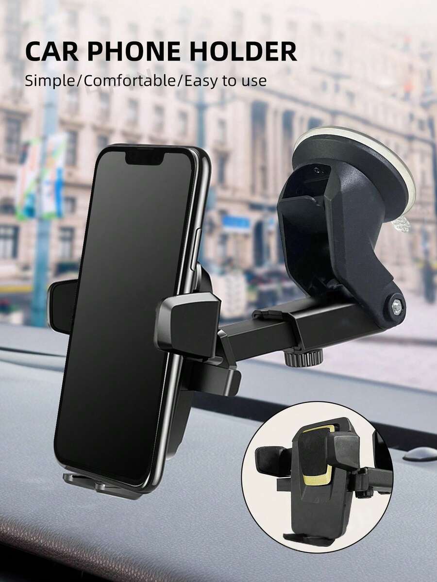 Multifunctional Car Dashboard Mount, Car Suction Cup Holder, Car Phone Holder, Navigation Mount, Rotatable, With Suction Cup, Suitable For Cars, Smartphones, Compact Design, Adjustable Angle, Car Accessories, Car Supplies, Car Interior Accessories