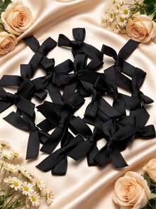 (50 Pieces/Bag, 100 Pieces/Bag) 1 Cm Ribbed Ribbon Bows 5 Cm X 4 Cm Mini Decorative Bows For DIY Crafts, Gift Wrapping, Hair Accessories, Clothing Decoration, Scrapbooking - Ribbed Bow - View 13