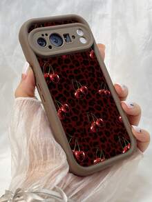 TJ114 Cherry Bow On Leopard Print Fully Enclosed For Drop Protection And Slip Resistance Features Angel Eye TPU Soft Case For  A38 A18 A15S A16S A17K A54 A58 A5i A5 Pro A5X A60 A74 A79 A57 A78 A35 A53 Find X8 Reno7 10 12 11 13 14 Pro 4F 11F 12F 12FS 13F 14F 4Z 5Z 6Z 7Z 8Z For Redmi 12 13 9C 10C 12C 13C 14C Note 9 10 11 12 13 14 Pro 10S 11S 12S 14S For Poco M6 M7 X7 For Honor X9C Magic7 Lite For Galaxy S26 Ultra For Pixel 7 For  V30 Lite For  Phone Case - 冷咖色 - 查看 2