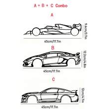 1件/套金屬賽車輪廓牆面裝飾 - 室內外裝飾適用於臥室、家居或露台 - 給汽車愛好者的獨特禮物、家居裝飾、房間裝飾、牆面裝飾禮物、生日畢業禮物 - 黑色 - 查看 25