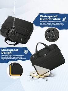 NEWHEY Laptop Bag 15.6 Inch Briefcase Waterproof Computer Case Messenger Bag Shoulder Bags For Man Business/Office/Work - Multicolor - View 4