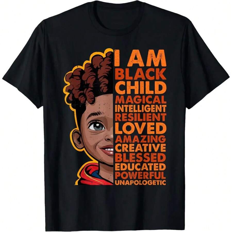 Camiseta de algodón 100% con estampado, nueva colección 2026: cómoda y fácil de usar, ideal para todas las personas. - Negro - Ver 1