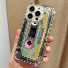 Phone Case - MEMORIES Retro Nostalgic Cassette Tape Artistic Design, Compatible With IPhone 17 16E 16 15 14 13 12 11 Mini Pro Max Air X XR XSMAX 8 7 Plus, Soft Anti-Drop Transparent Back Cover - 樣式 1 - 查看 1