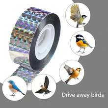 [Bird Repellent Reflective Tape] | Bird Repellent Reflective Tape | Double-Sided Reflective Tape For Orchards And Vegetable Gardens, Non-Electric, Suitable For Pigeons, Geese And Ducks, Christmas Decoration - Checkered Pattern - View 2