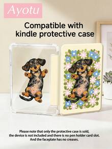 Ayotu Stylish Protective Case With Cartoon Dachshund And Flower Patterns, Y-Shaped Stand Flip Design, Compatible With IPad Kindle (11th Generation, Released In 2024) And Kindle Paperwhite (12th Generation, Released In 2024). - Multicolor - View 10