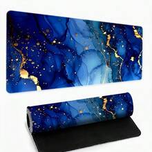 1 Extra-Large Blue Marble-Patterned Mouse Pad - Non-Slip Rubber Base, Durable & Washable Desk Mat; HD Print - Ideal For Gaming, Office Use, And Home Decor - Mouse Pad - View 12