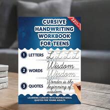 1 pieza Libro de práctica de caligrafía para adultos, incluye páginas de práctica instructivas, escribe caracteres hermosos, práctica de ocio, ligero y portátil, se puede usar como regalo (bolígrafo no incluido) - Una pieza - Ver 2