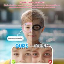 Gafas de natación para niños,goggles natacion niños,Gafas de natación antifugas y antivaho, Adecuado para Niños y Niñas. Incluye gorro de natación, tapones para los oídos y pinza nasal - Negro - Ver 5