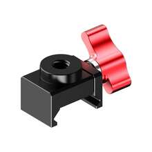 Soporte convertidor de aleación de aluminio, agujero de tornillo de 1/4 de pulgada a abrazadera de riel NATO con hebilla de liberación rápida, accesorio adaptador para jaula de cámara DSLR & sin espejo - Ver 12