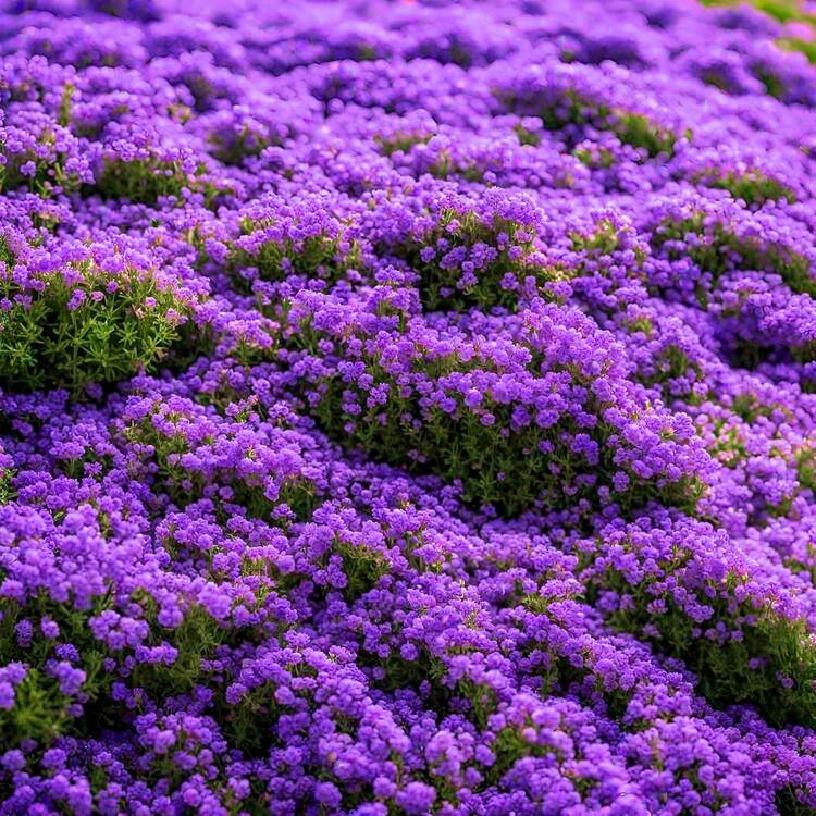 20,000 Plantas de Tomillo Morado para Plantar como Cubierta Perenne del Suelo, Tomillo Serpyllum No Modificado Genéticamente - 20000/paquete - Añade 1