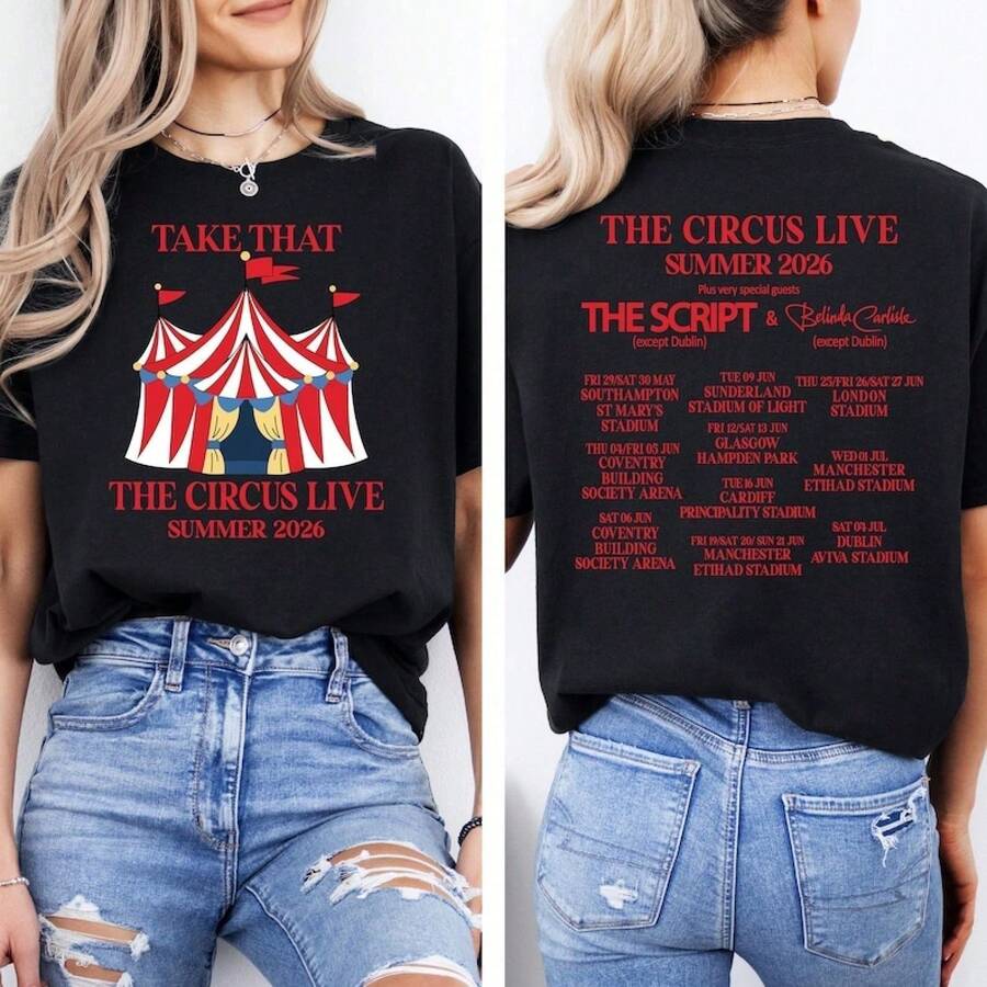 Take That Circus Live Summer 2026-Shirt, Concert Tee,  E2