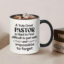 Regalos para pastores, regalos para pastores hombres, una taza de café con la frase "Un pastor verdaderamente grande es difícil de encontrar", regalos de agradecimiento para pastores, taza para pastores, regalo de cumpleaños para pastores, regalos para pastores, 11 oz - Multicolor - Ver 20