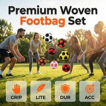 2026 Upgraded Crochet Footbag, Colorful Juggling Balls For Beginners, For Hacky Sack, Handmade Gift For Men Women, Street Soccer, For Outdoor Throwing Game - Multicolor - View 9