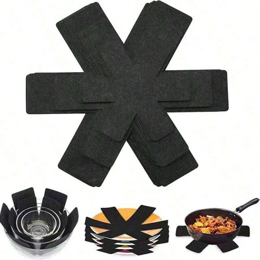 Pot And Lid Protectors, 12pcs Set With 3 Different Sizes, Pot Divider Pads/Stacking Pot Lid Protectors/Pot Lid Divider Pads, For Protecting And Separating Pots And Lids - View 1