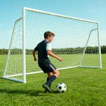 12*6 Foot Backyard Soccer Goals, 2 Inch Diameter Powder Coated Galvanized Steel With Training Target Net, For Kids And Adults - Black - View 6