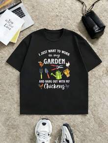 T-shirts i stora storlekar för män - Svart - Visa 2