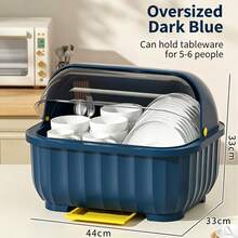 Flip-Top Kitchen Cabinet Storage Box With Lid, Cutlery And Utensil Holder, Home Storage Rack, Cutlery And Utensil Drainer, Drawer-Style Draining Basket, Large Capacity Cabinet - Multicolor - View 18