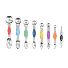 5/8/9/15pcs Magnetic Measuring Cups And Spoons Set, Heavy Duty Stainless Steel Measuring Spoons, Magnetic Double-Ended Measuring Tools, Suitable For Baking And Cooking Spice Jars, With Leveler, Suitable For Dry And Liquid Ingredients, Dishwasher - Multicolor - View 7