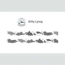 1/6pcs Cat Shaped Glitter Washi Tape, Cute Hand-Drawn Illustration Tape, Easy-Tear Washi Material, Suitable For Planner Layout, Card Making, Photo Collage And Handmade Decoration - Multi Colors - View 11