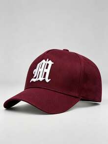 1 pieza Gorra de béisbol de moda con bordado de letra gótica para hombres, diseño ajustable, adecuada para actividades al aire libre, viajes y correr - multicolor - Ver 14