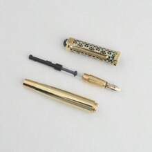 1支頂級奢華金屬鋼筆，復古雕花圖案，適合老闆簽名，返校季 - 鋼筆 - 查看 10
