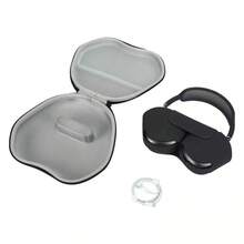 Kotak Penyimpanan Headphone Over-Ear Ukuran Besar Universal, Tas Pembawa Headset Portabel Tahan Guncangan EVA Keras dengan Tali Tangan, Kantong Pengorganisasi Aksesori Earphone Tahan Air untuk Perjalanan - View 5