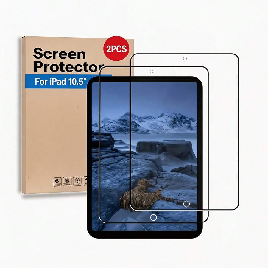 2入組 HD 9H 鋼化玻璃螢幕保護貼，適用於 iPad Air 3 / Pro 10.5 2017 A1701/A1709/A2152/A2123/A2153，耐磨防碎、防油防指紋膜