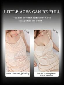 1pc Reusable Silicone Front Closure Bra, Breathable And Skin-Friendly Cup, Suitable For A-D Cup, Deep V Backless Dress - Mango Cup - View 5