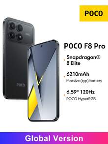 POCO F8 Pro 全球版 5G 智慧型手機 Snapdragon® 8 Elite 行動平台 6.59 吋護眼 AMOLED 螢幕 50MP 主相機 50MP 望遠相機 6210mAh (Typ) 電池 100W HyperCharge 超音波螢幕下指紋辨識 Xiaomi HyperOS 3 - 黑色 - 查看 1