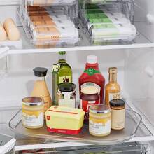 1pc 360° Rotating Non-Slip Lazy Susan Organizer For Fridge, Kitchen Countertop & Pantry - Clear Plastic Turntable For Easy Storage & Organization, Kitchen Storage Solution, Countertop Storage, Visible Contents, Kitchen Organizers And Storage - View 9