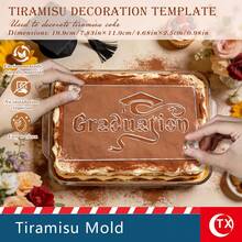 Transparent Acrylic Tiramisu Powder Sprinkle Template, Rectangular Baking Mold, Cake Printing Board Spray Flower Mold, Used For Graduation Ceremony Celebration, Party Decoration, To Create A Sense Of Ceremony And Celebration For Graduation Season - Transparent - View 12