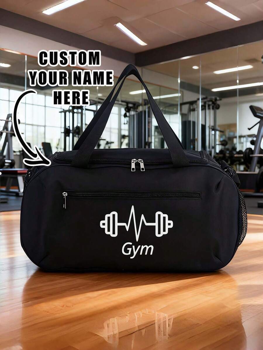 Customizable Name Large Capacity Travel Tote Bag, Suitable For Girls, Boys And Teenagers, Lightweight Sports Gym Bag With Shoe Compartment, Can Be Used As Carry-On Luggage, Perfect For Travel, School Or Fitness
