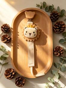 Cadena de chupete estilo león, clip de madera con cabeza de oso, nombre personalizado, regalo único para niños, accesorio decorativo para chupete - Multicolor - Ver 12