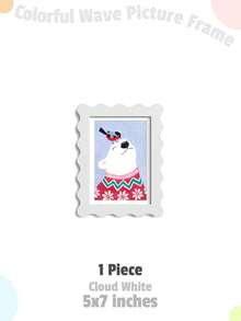 XXBANZHUAN Dopamine Colorful Wavy Picture Frame Home Decor, Outer Wavy Frame & Inner Rectangular Opening Design, 5 Sizes (4x6/5x7/6x8/8x10/11x14 Inches), 6 Colors (Red/Blue/Green/Yellow/Black/White), Suitable For Gallery Wall & Kids Room, Premium Home Decor Gift - Multicolor - View 26