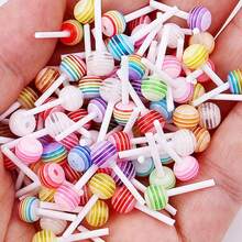 混裝約30個無孔迷你DIY棒棒糖飾品，樹脂配件適用於美甲、耳環、髮飾、文具、手機殼、鑰匙圈、杯子，DIY珠寶製作材料組 - 彩色 - 查看 3