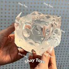[Soft]Glacier Giant Transparent Cheese Soft Toy, Filled With Maltose Material, Suitable For Daily Office Use, As A Gift, For Birthday Celebrations, Halloween, Christmas, Holiday Parties, Relieving Office Stress And Adding Fun - Multicolor - View 4
