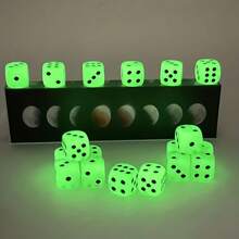 50pcs Glow-In-The-Dark Dice Set Suitable For Nightclub & Home Games, 14mm Luminous Durable Acrylic Resin Tabletop Gaming Dice With Glow For Board Games, Accessories, Durable For Night Parties And Role-Playing Games - View 1