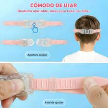 Gafas de natación para niños,goggles natacion niños,Gafas de natación antifugas y antivaho, Adecuado para Niños y Niñas. Incluye gorro de natación, tapones para los oídos y pinza nasal - Negro - Ver 6