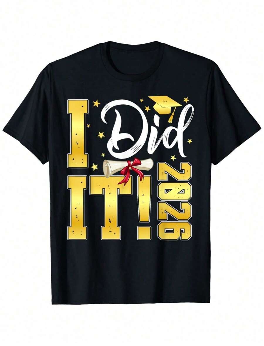 High-End Light & Soft Men's Casual T-ShirtI Did It Graduation 2026 Graduate Class Of 2026 Senior 26 T-Shirt - Gris - Ver 1