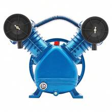 Futchoy 3HP 2-Piston Twin Cylinder V-Style Replacement Air Compressor Head Pump 1-Stage - Blue - View 1